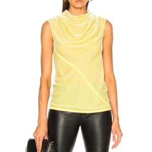 Rick Owens Lime Silk Velvet Bonnie Tank Top